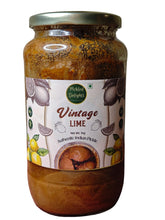 Load image into Gallery viewer, Jar of 'Vintage Lime' pickle with a label on a white background