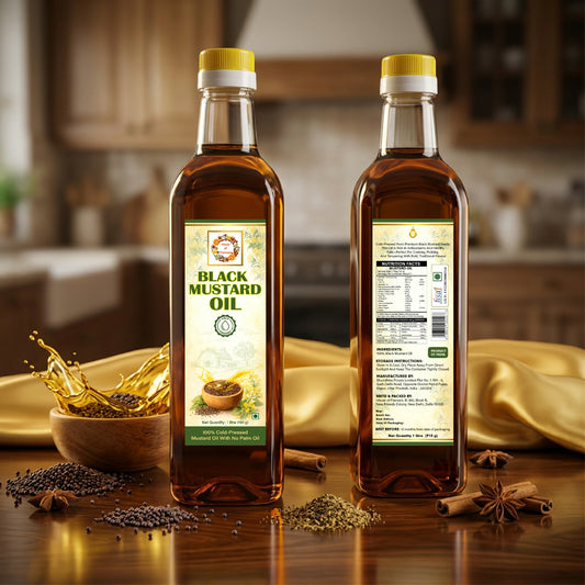House of Flavours Black Mustard Oil - 1 liter