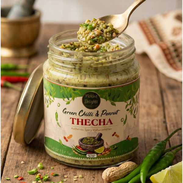 Green Chilli & Peanut Thecha (200g)
